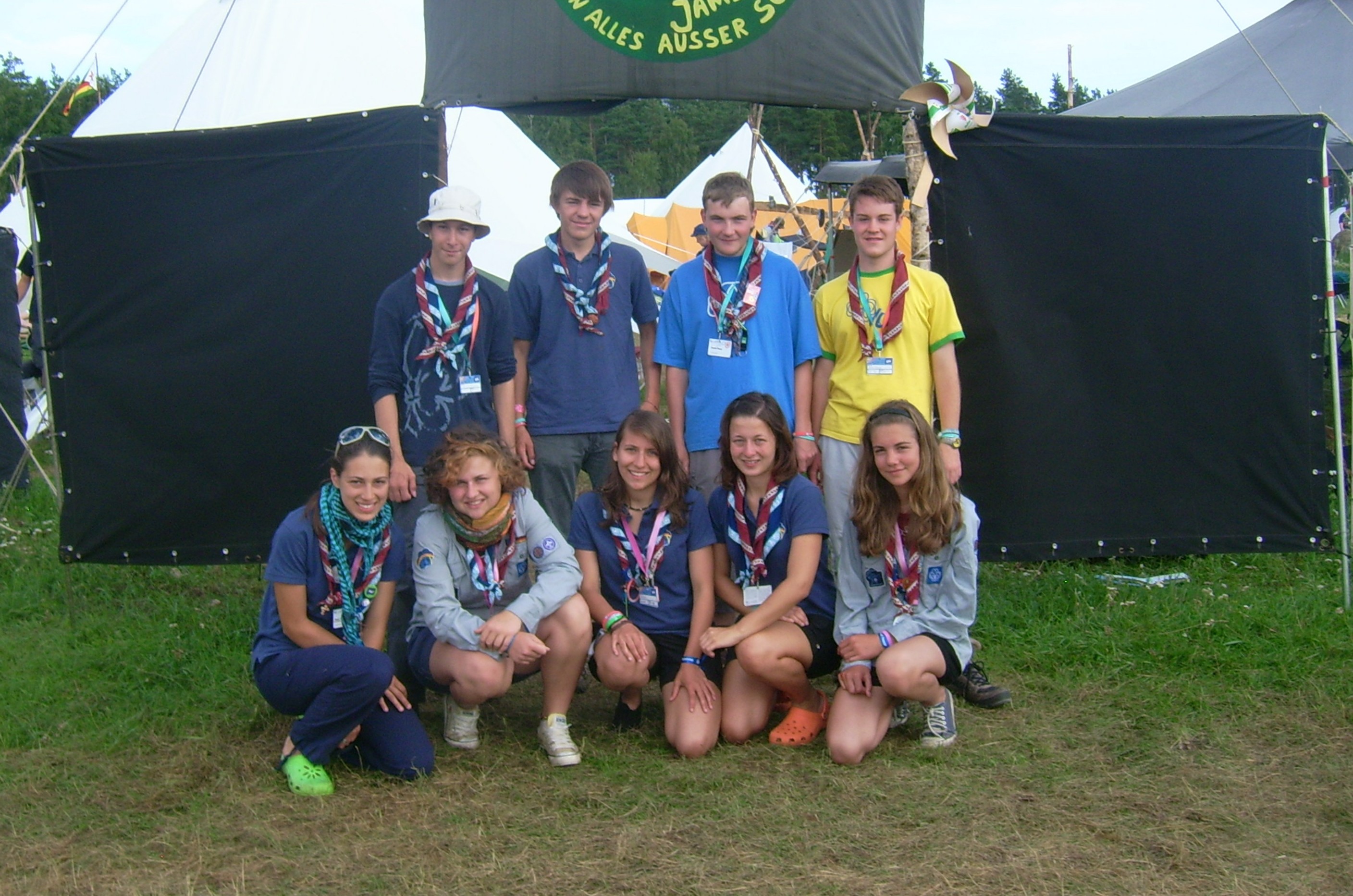 Rottenburger Pfadis auf dem World Scout Jamboree in
		Schweden